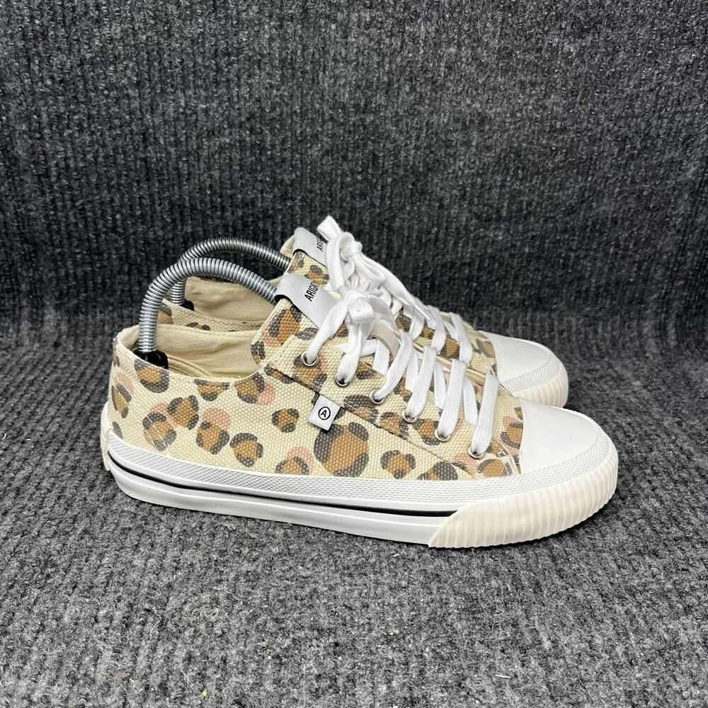Leopard Print Low-Top Canvas Sneakers - White Trim